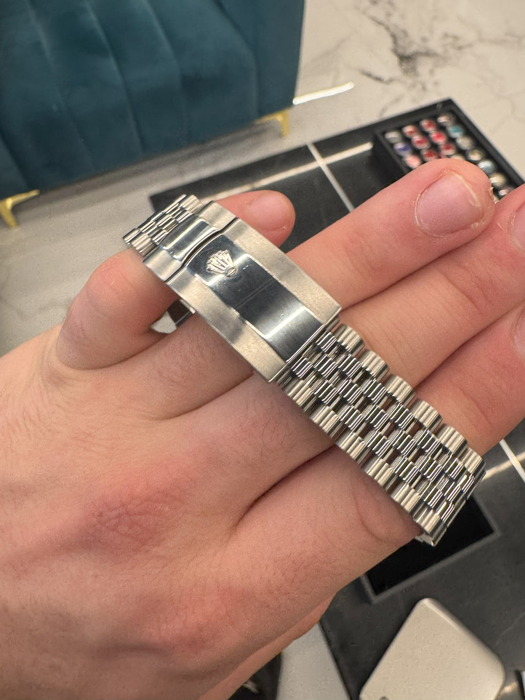 Rolex Datejust 41mm Steel Blue Diamond Dial 126334 Jubilee Bracelet