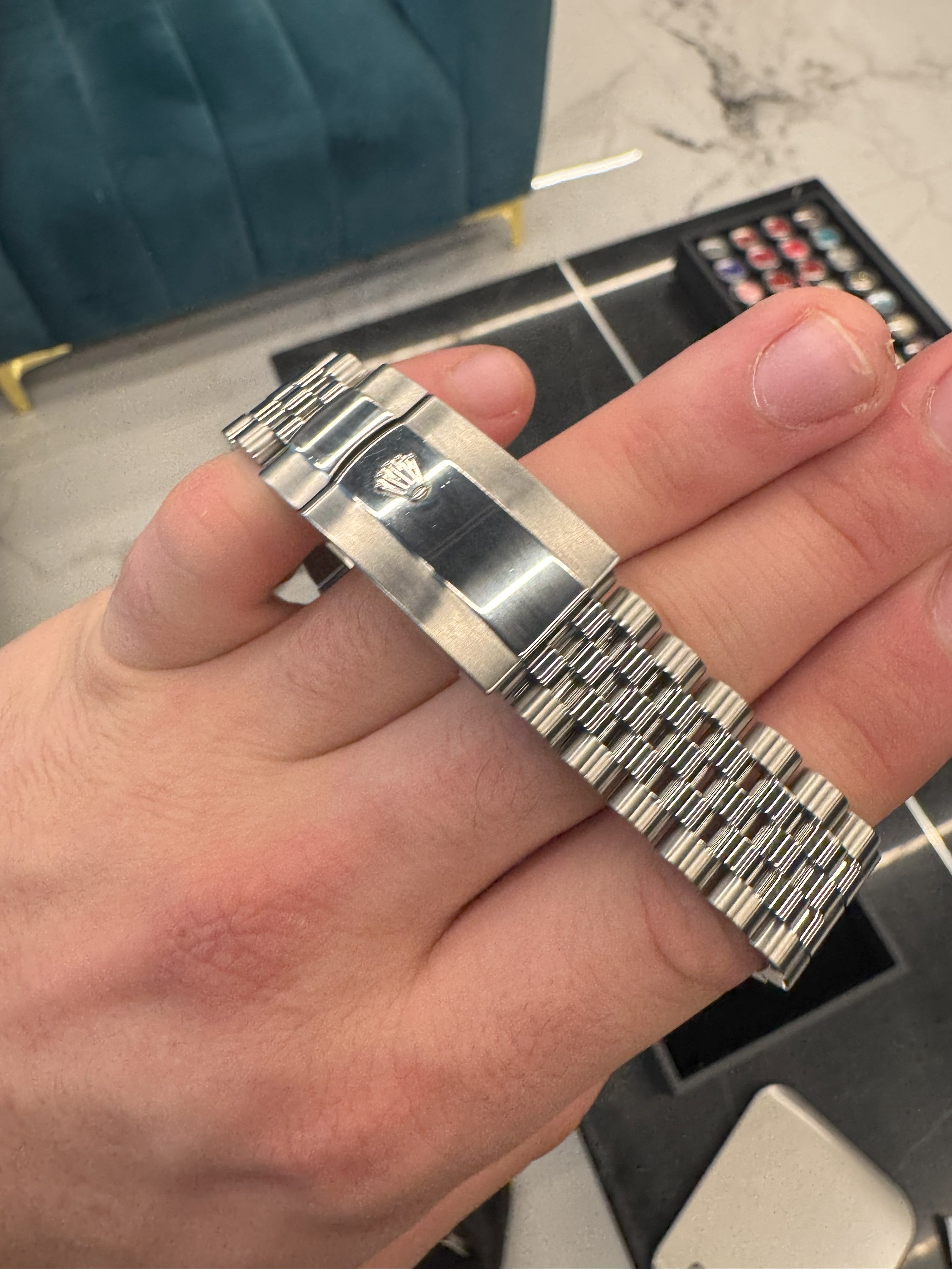 Rolex Datejust 41mm Steel Blue Diamond Dial 126334 Jubilee Bracelet