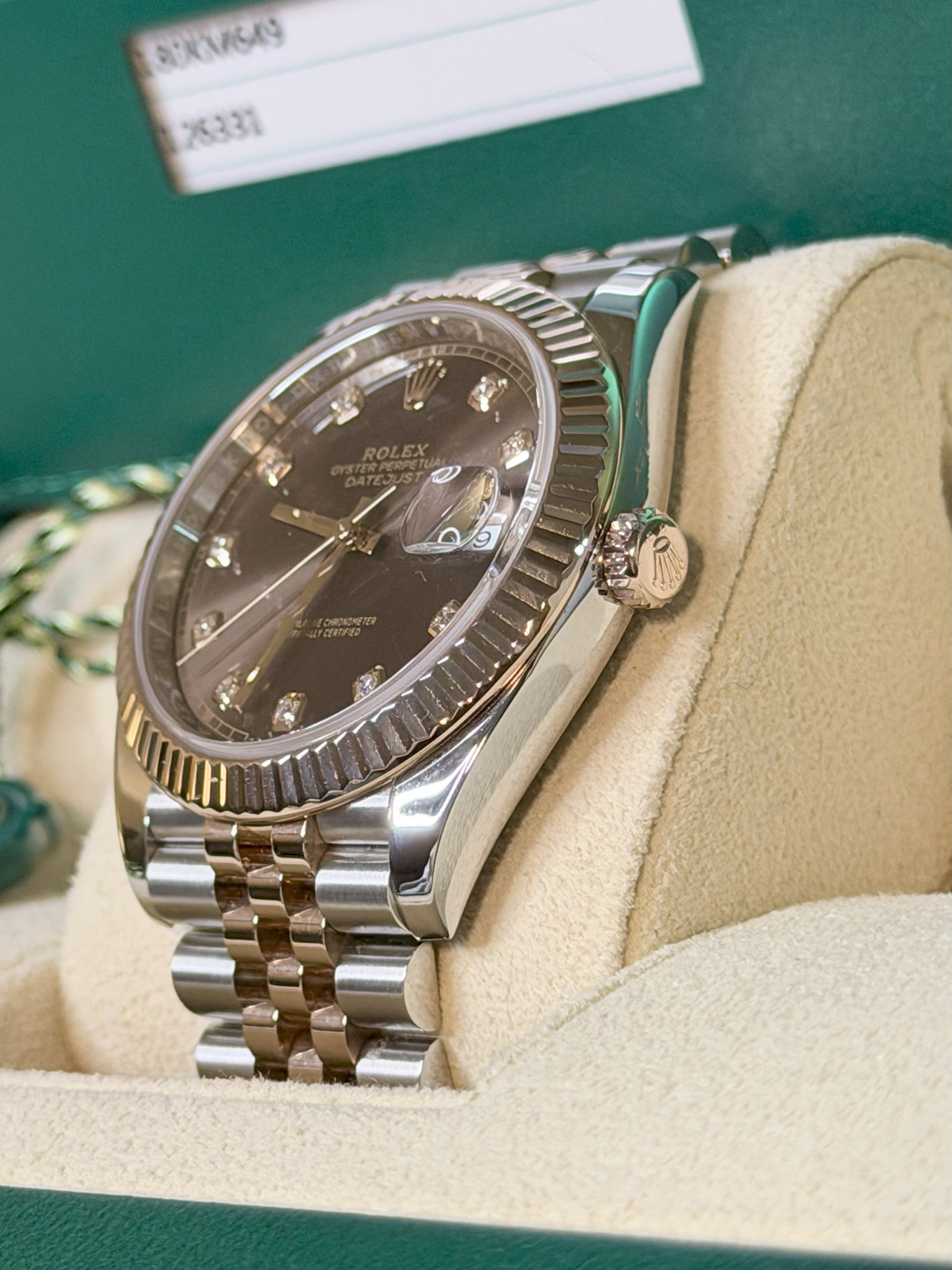 Rolex Datejust 41 “Chocolate Diamond Dial” – 2019 – Very Good – Full Set