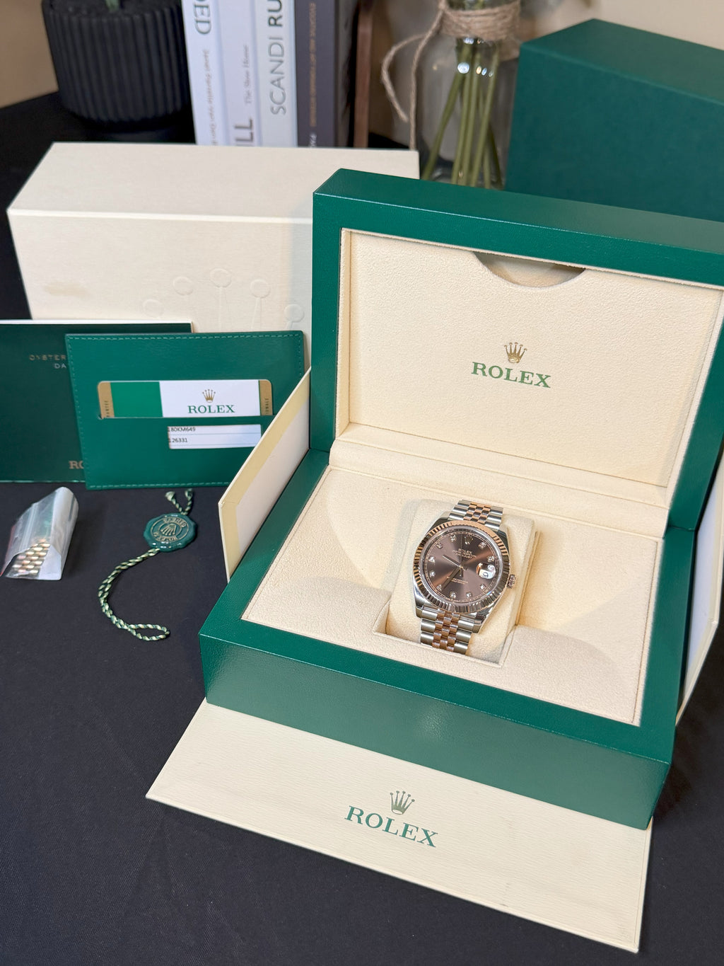 Rolex Datejust 41 “Chocolate Diamond Dial” – 2019 – Very Good – Full Set