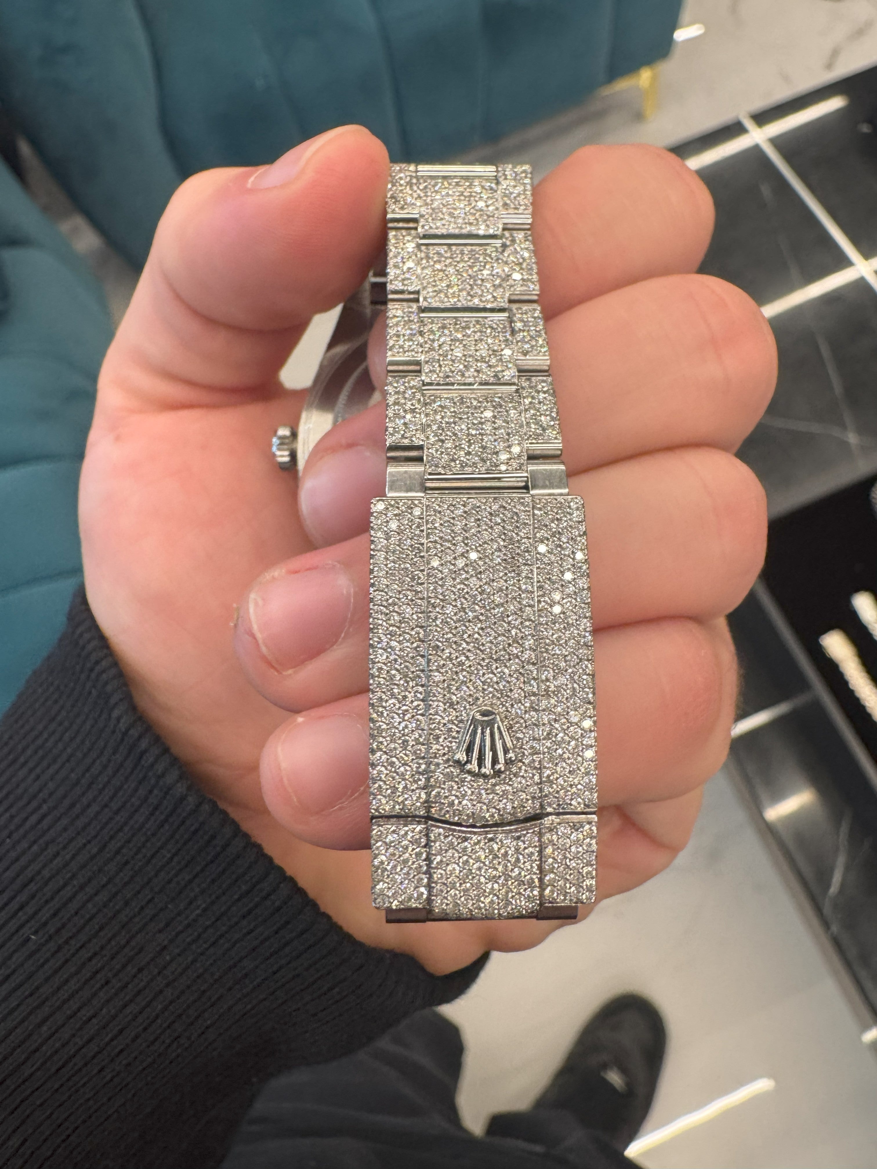 Rolex Datejust 41 Bustdown fully Iced out