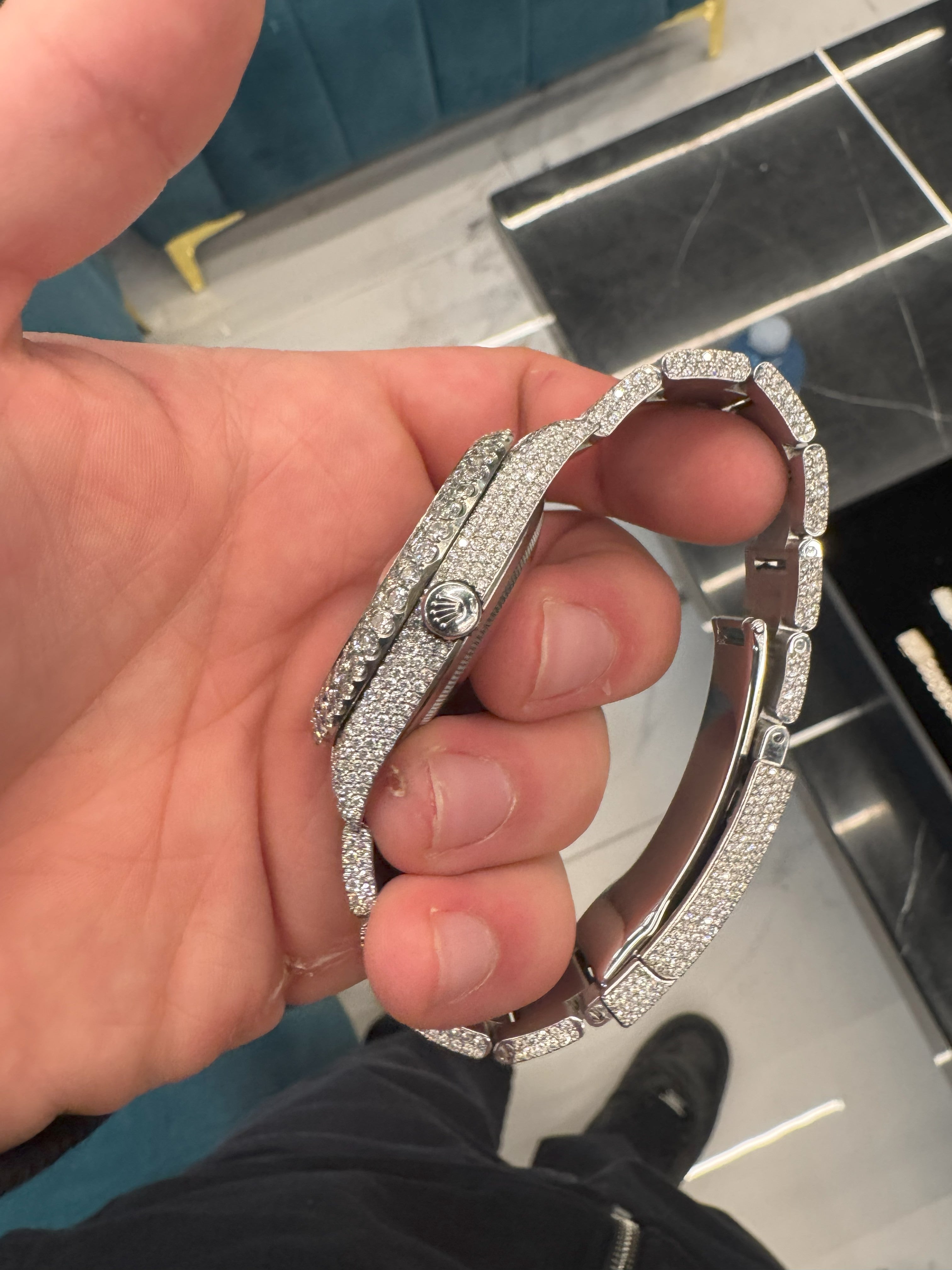 Rolex Datejust 41 Bustdown fully Iced out