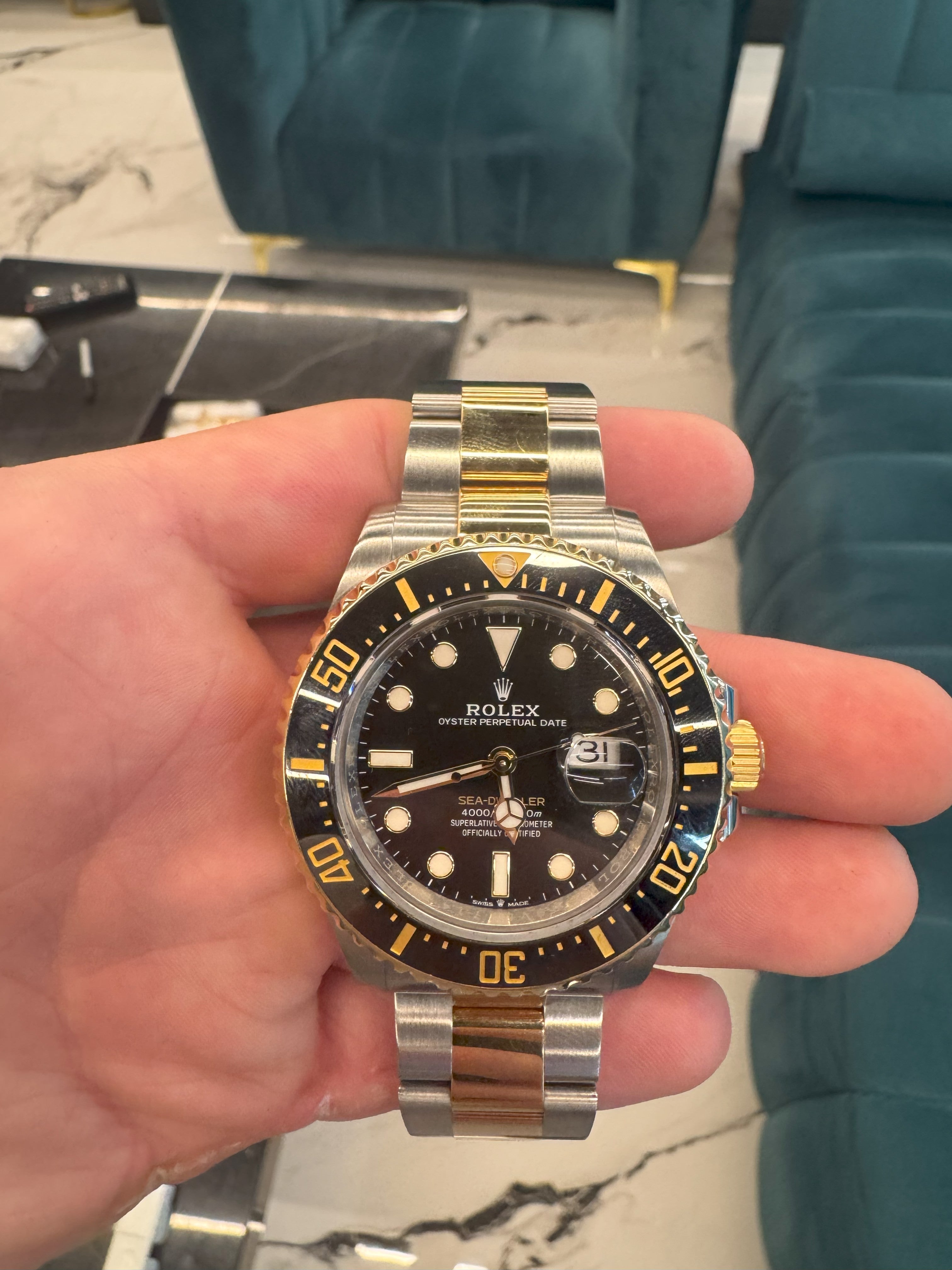 Rolex Sea-Dweller 43mm Two Tone Yellow Gold 126603 Complete Set