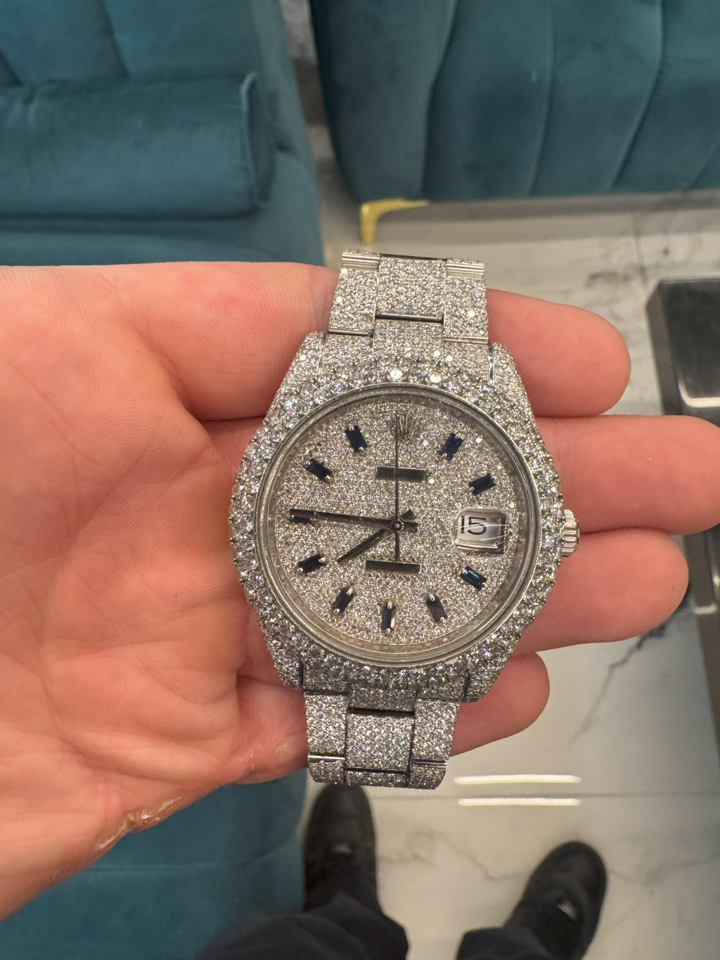 Rolex Datejust 41 Bustdown fully Iced out