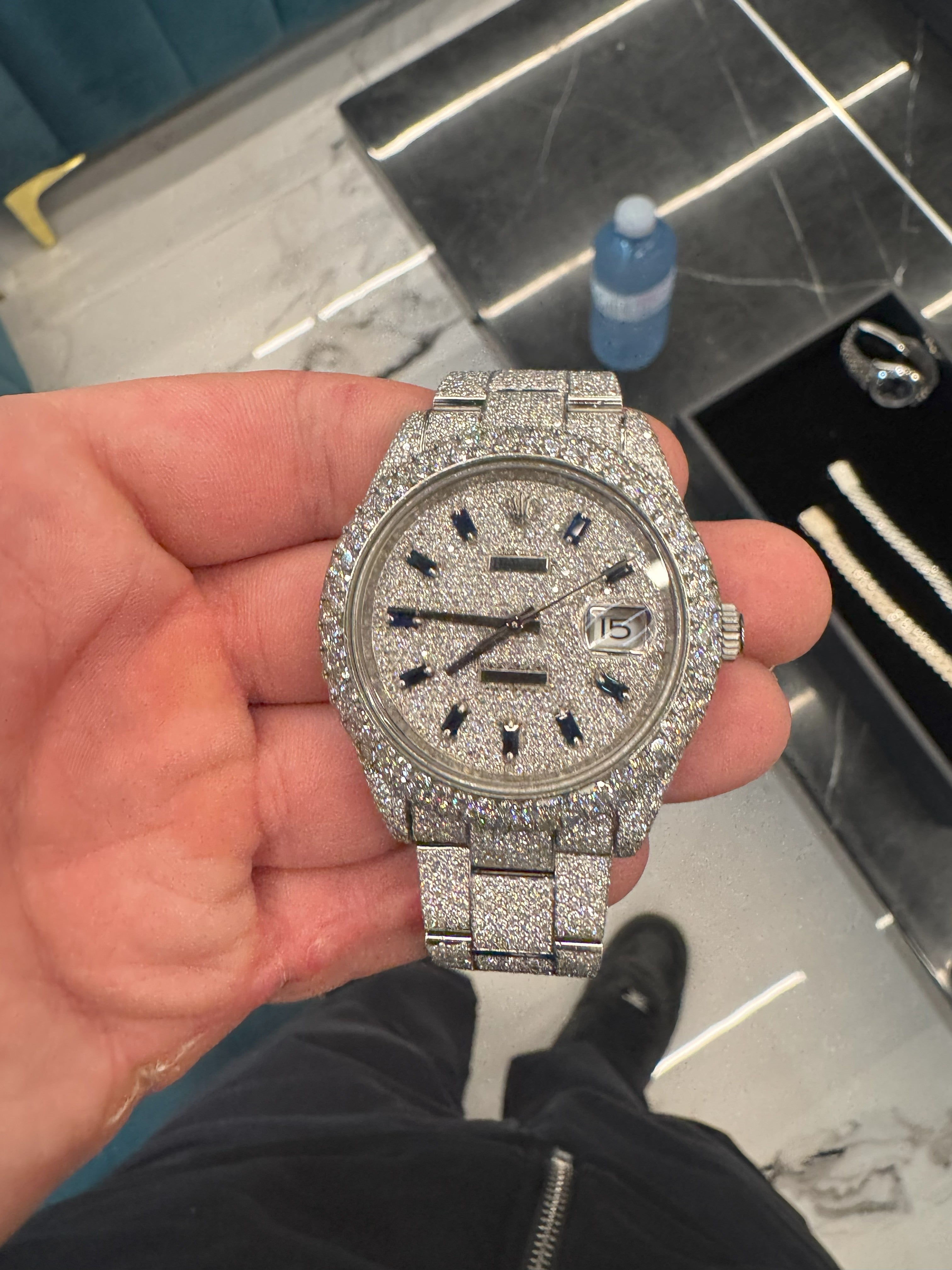 Rolex Datejust 41 Bustdown fully Iced out