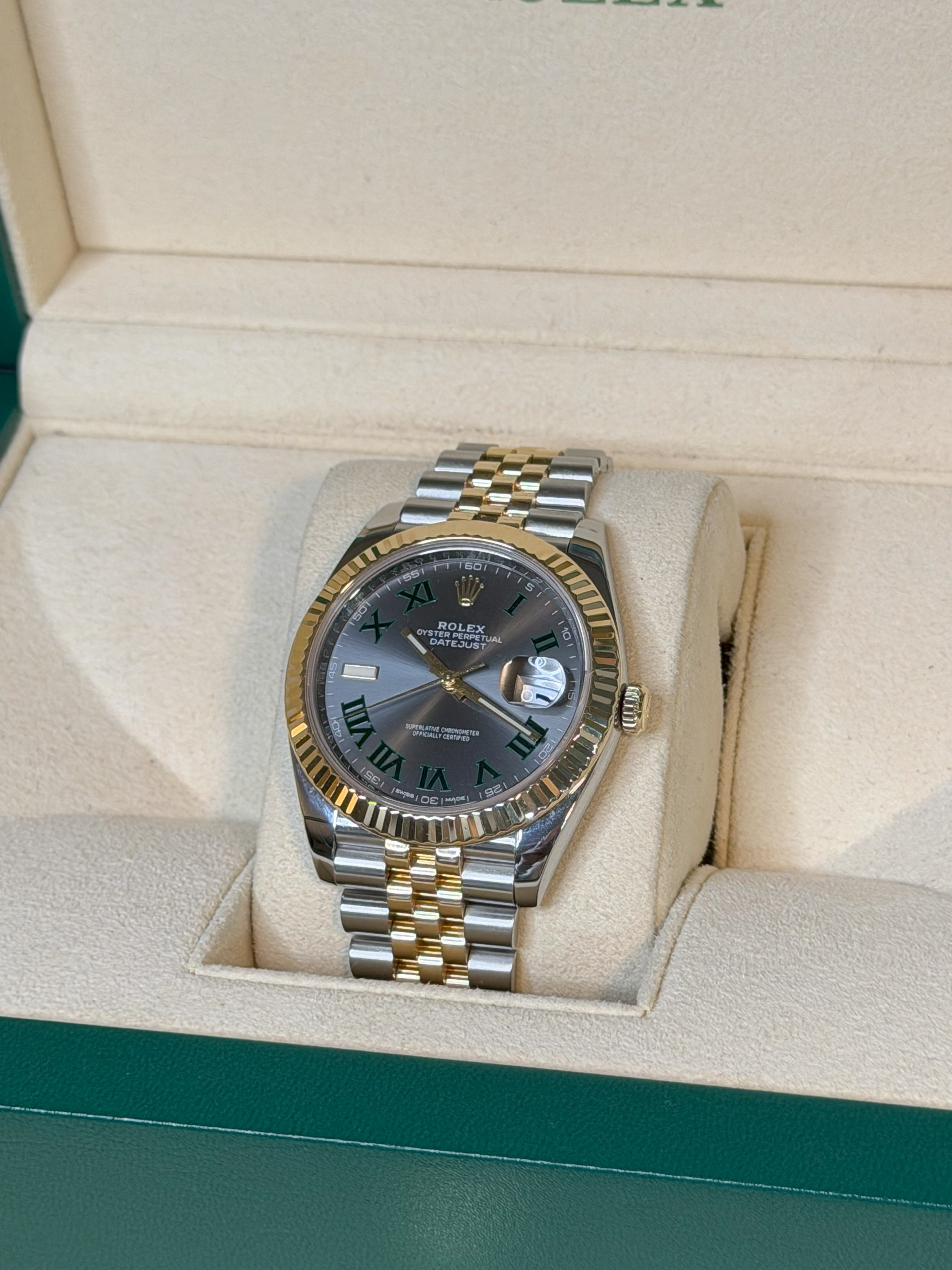Rolex Datejust 41 “Wimbledon” – 2020 – Two-Tone – Mint Condition – Full Set