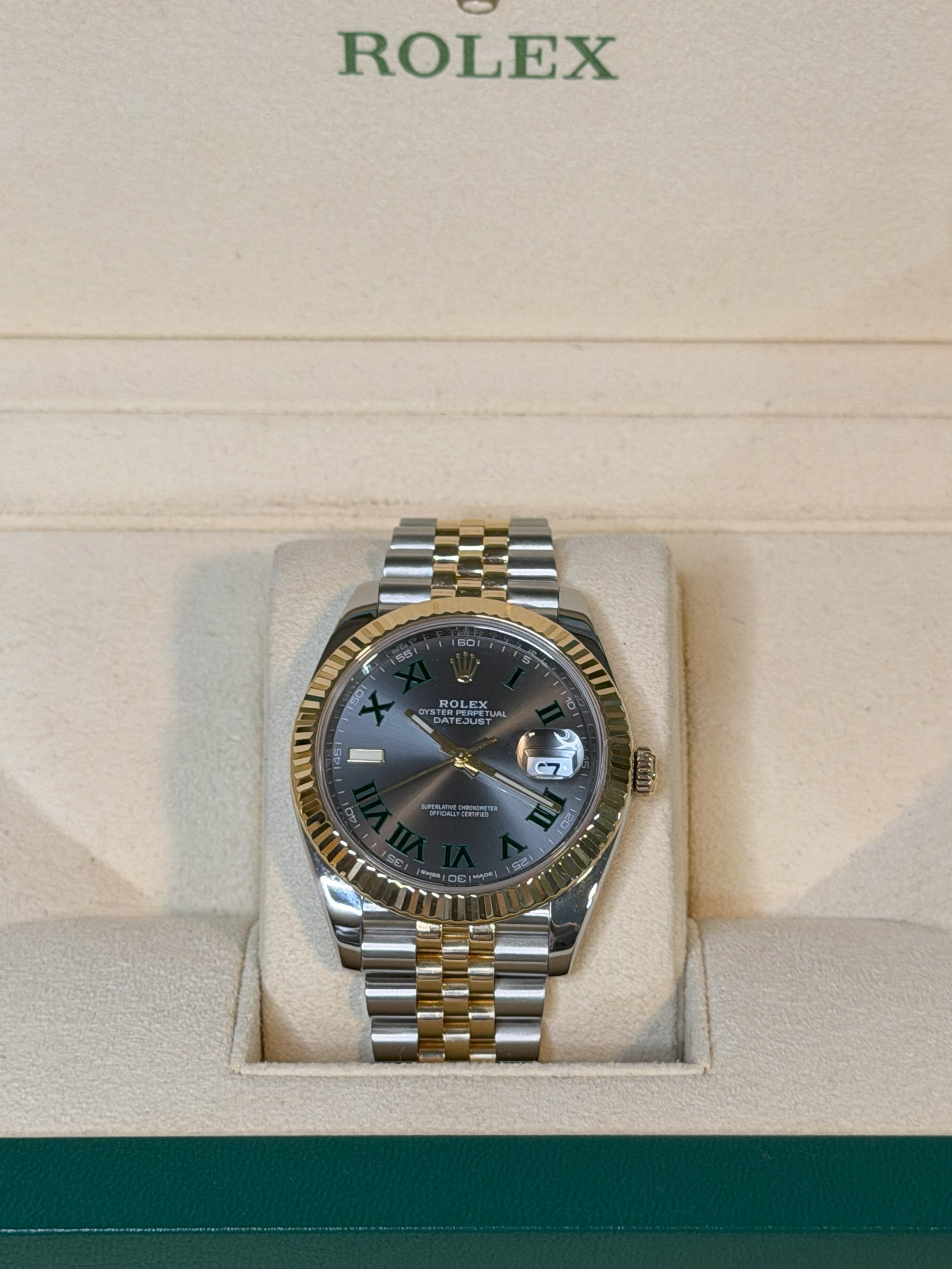 Rolex Datejust 41 “Wimbledon” – 2020 – Two-Tone – Mint Condition – Full Set