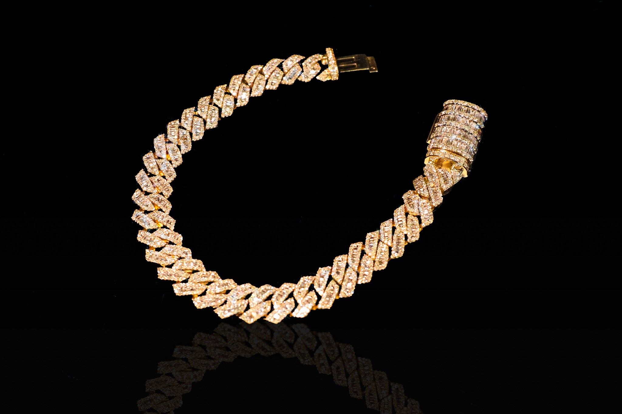 10K Solid Gold Diamond Bracelet